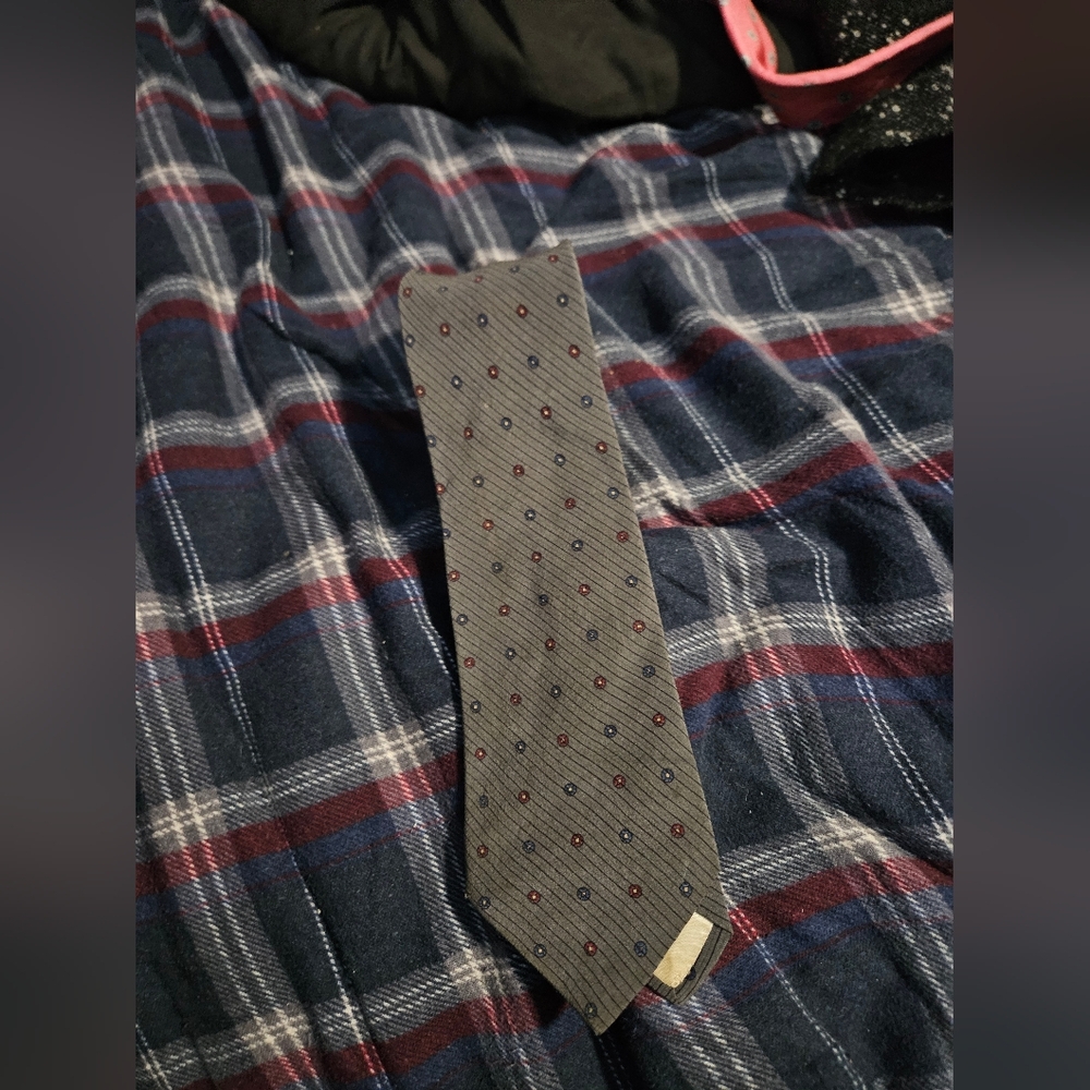 Vintage Fumagalli's Elegant Silk Gray Patterned Tie